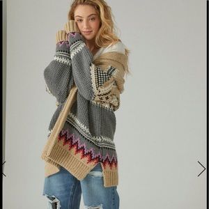 Brand New Lucky Brand Aztec Sweater Cardigan